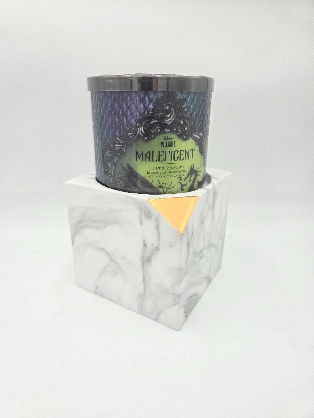 Bath and Body Works Marble Square 3 Wick Candle Holder